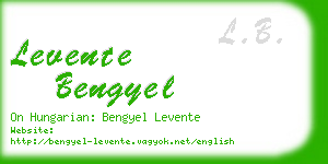 levente bengyel business card